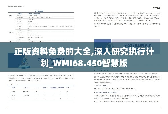 正版资料免费的大全,深入研究执行计划_WMI68.450智慧版