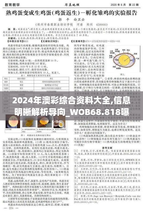 2024年澳彩综合资料大全,信息明晰解析导向_WOB68.818曝光版