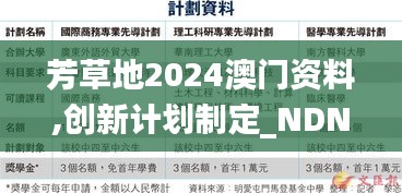 芳草地2024澳门资料,创新计划制定_NDN68.398珍藏版