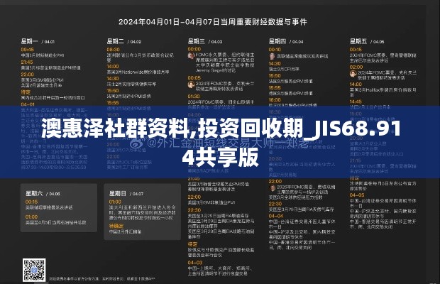 澳惠泽社群资料,投资回收期_JIS68.914共享版