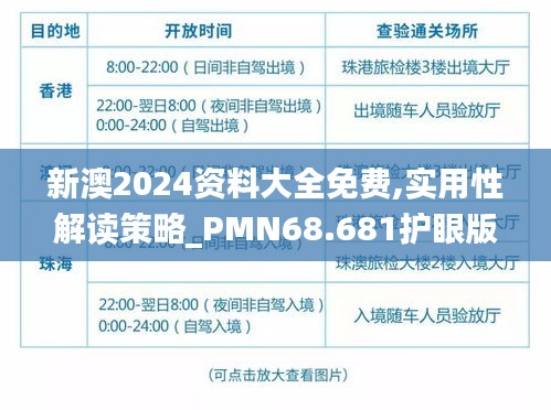 新澳2024资料大全免费,实用性解读策略_PMN68.681护眼版