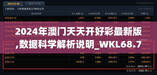 2024年澳门天天开好彩最新版,数据科学解析说明_WKL68.772Tablet