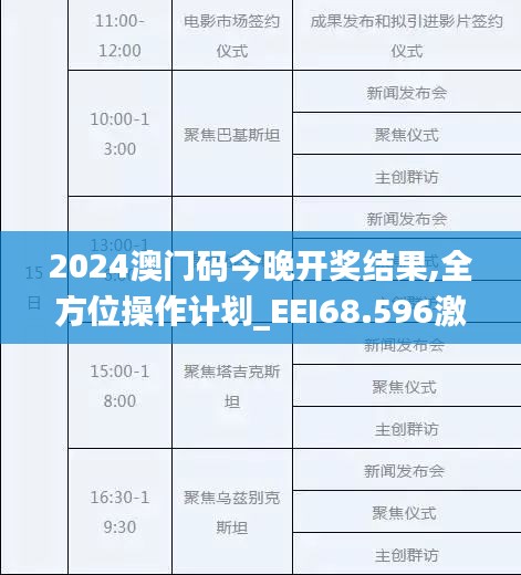 2024澳门码今晚开奖结果,全方位操作计划_EEI68.596激励版