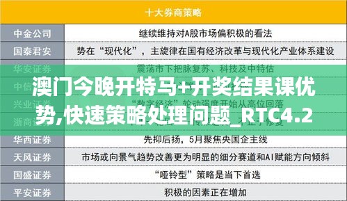 澳门今晚开特马+开奖结果课优势,快速策略处理问题_RTC4.29.46跨界版