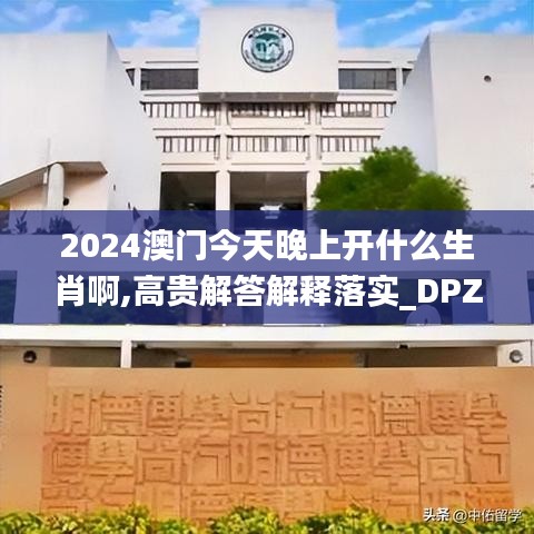 2024澳门今天晚上开什么生肖啊,高贵解答解释落实_DPZ6.29.52养生版