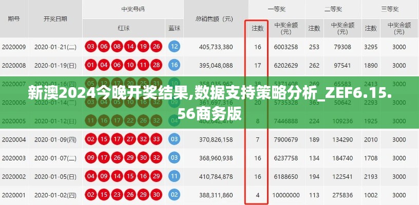 新澳2024今晚开奖结果,数据支持策略分析_ZEF6.15.56商务版