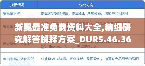 新奥最准免费资料大全,精细研究解答解释方案_DUR5.46.36愉悦版