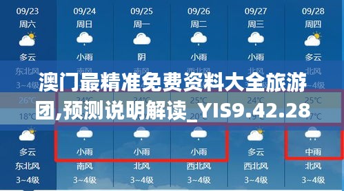 澳门最精准免费资料大全旅游团,预测说明解读_YIS9.42.28梦幻版