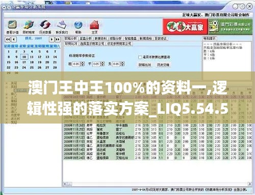 澳门王中王100%的资料一,逻辑性强的落实方案_LIQ5.54.52实验版