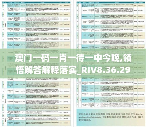 澳门一码一肖一待一中今晚,领悟解答解释落实_RIV8.36.29权限版