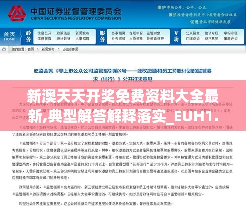 新澳天天开奖免费资料大全最新,典型解答解释落实_EUH1.35.60效率版