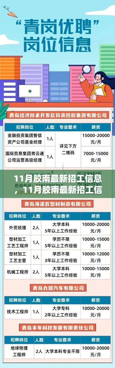 11月胶南最新招工信息全面评测与详细介绍