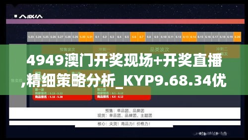 4949澳门开奖现场+开奖直播,精细策略分析_KYP9.68.34优先版