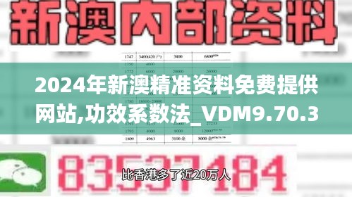 2024年新澳精准资料免费提供网站,功效系数法_VDM9.70.32天然版