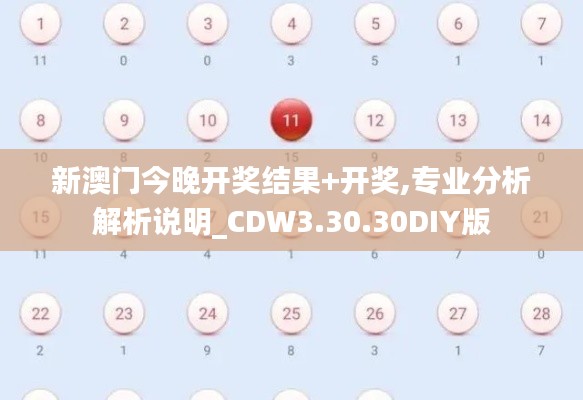 新澳门今晚开奖结果+开奖,专业分析解析说明_CDW3.30.30DIY版