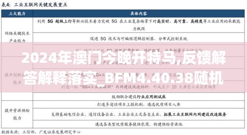 2024年澳门今晚开特马,反馈解答解释落实_BFM4.40.38随机版