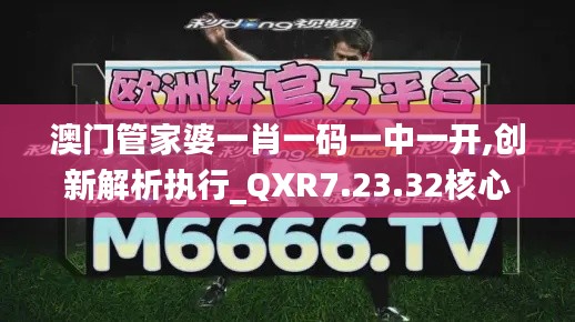 澳门管家婆一肖一码一中一开,创新解析执行_QXR7.23.32核心版