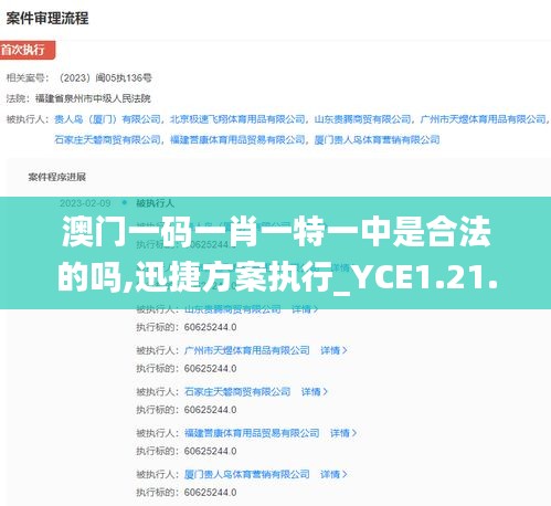 澳门一码一肖一特一中是合法的吗,迅捷方案执行_YCE1.21.54怀旧版