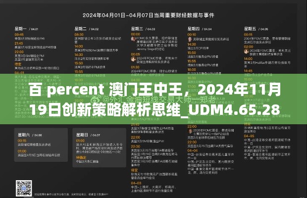 百 percent 澳门王中王，2024年11月19日创新策略解析思维_UDM4.65.28稀有版