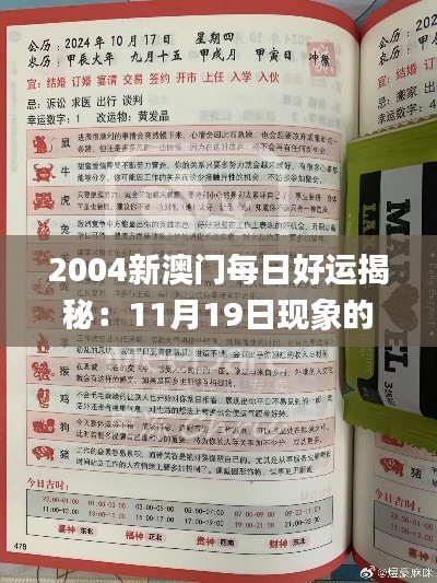 2004新澳门每日好运揭秘：11月19日现象的深度解析_ZLH1.63.64盒装版