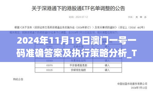 2024年11月19日澳门一号一码准确答案及执行策略分析_TRH6.60.87全球版