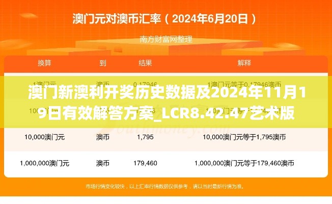 澳门新澳利开奖历史数据及2024年11月19日有效解答方案_LCR8.42.47艺术版