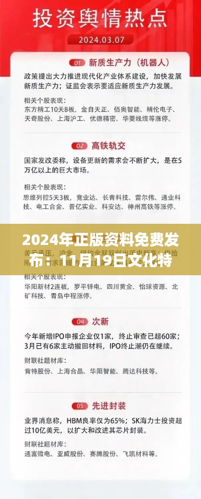 2024年正版资料免费发布：11月19日文化特色解读实施_JMN9.10.65铂金版