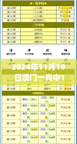 2024年11月19日澳门一肖中100%期准的详尽解析与解答_FAT5.36.21管理版