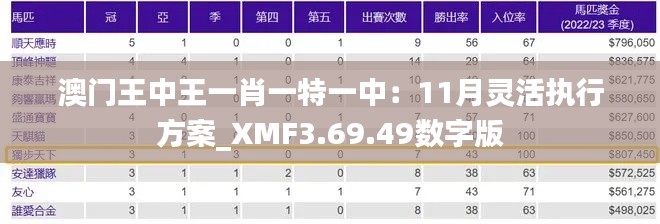 澳门王中王一肖一特一中：11月灵活执行方案_XMF3.69.49数字版