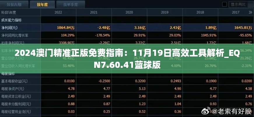 2024澳门精准正版免费指南：11月19日高效工具解析_EQN7.60.41蓝球版