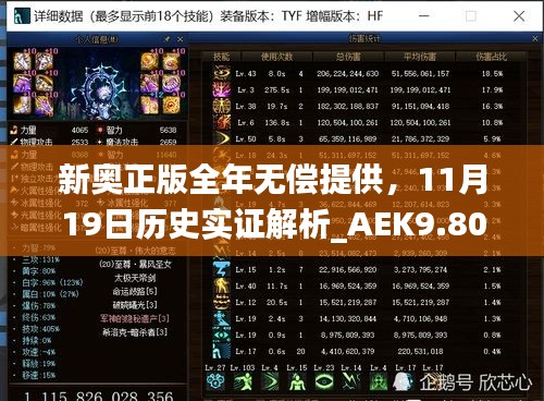 新奥正版全年无偿提供，11月19日历史实证解析_AEK9.80.91速达版本