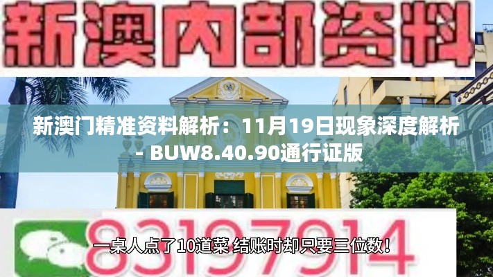 新澳门精准资料解析：11月19日现象深度解析 - BUW8.40.90通行证版