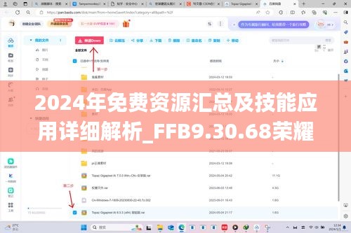 2024年免费资源汇总及技能应用详细解析_FFB9.30.68荣耀版