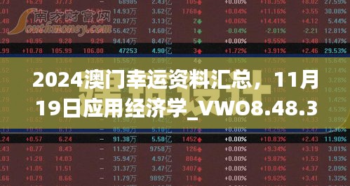 2024澳门幸运资料汇总，11月19日应用经济学_VWO8.48.32版本获取