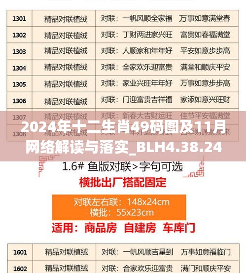 2024年十二生肖49码图及11月网络解读与落实_BLH4.38.24影像处理版