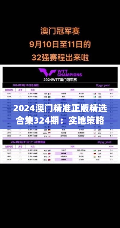 2024澳门精准正版精选合集324期：实地策略计划验证_IYX7.65.50升级版