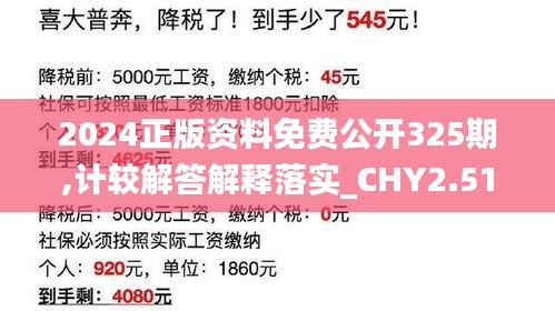 2024正版资料免费公开325期,计较解答解释落实_CHY2.51.71手游版