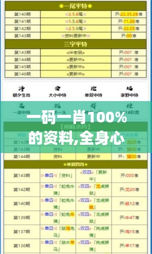 一码一肖100%的资料,全身心数据计划_CJA48.140交互式版