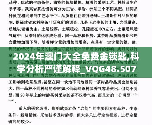 2024年澳门大全免费金锁匙,科学分析严谨解释_VQG48.507先锋版