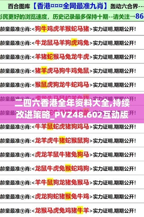 二四六香港全年资料大全,持续改进策略_PVZ48.602互动版