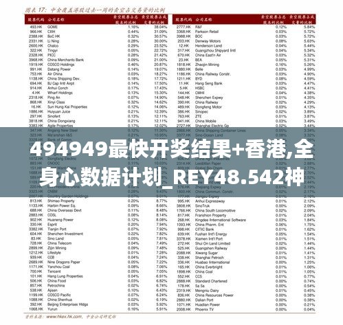 494949最快开奖结果+香港,全身心数据计划_REY48.542神秘版