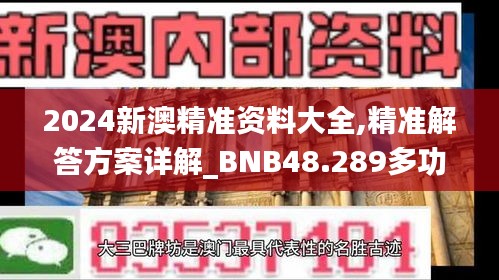 2024新澳精准资料大全,精准解答方案详解_BNB48.289多功能版