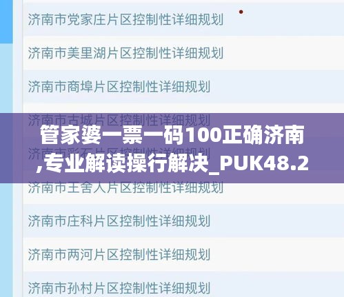 管家婆一票一码100正确济南,专业解读操行解决_PUK48.242为你版