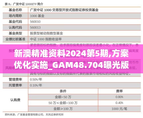 新澳精准资料2024第5期,方案优化实施_GAM48.704曝光版