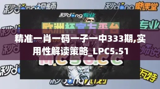 精准一肖一码一子一中333期,实用性解读策略_LPC5.51