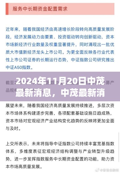 揭秘，中茂在2024年11月20日的最新进展与重大影响力揭秘