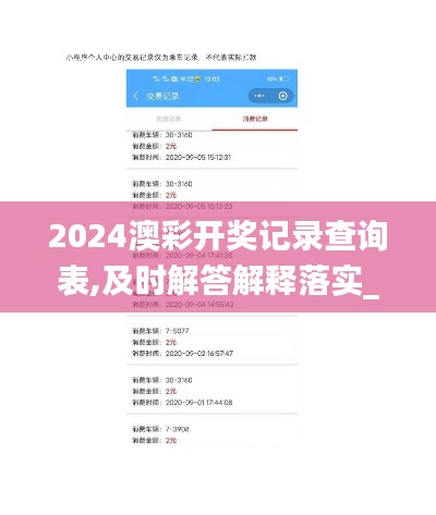 2024澳彩开奖记录查询表,及时解答解释落实_游戏版OBH3.17