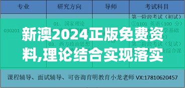 新澳2024正版免费资料,理论结合实现落实_车载版XYY1.65