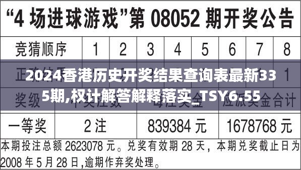 2024香港历史开奖结果查询表最新335期,权计解答解释落实_TSY6.55