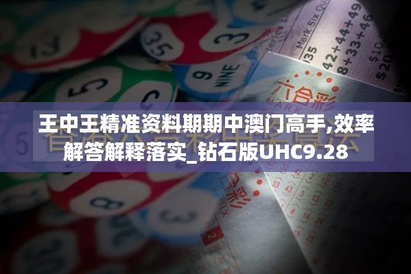 王中王精准资料期期中澳门高手,效率解答解释落实_钻石版UHC9.28